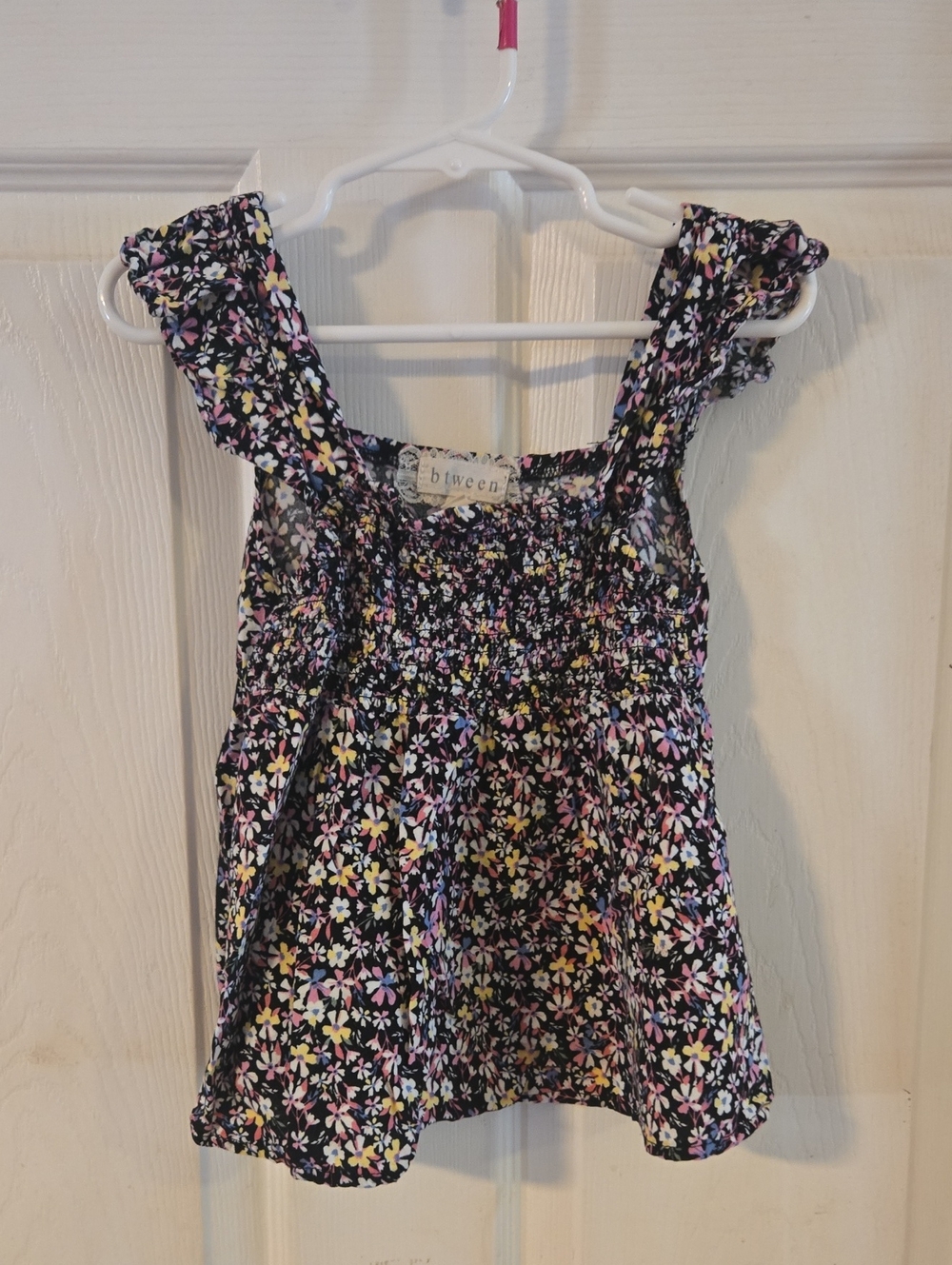 btween Black Floral Top